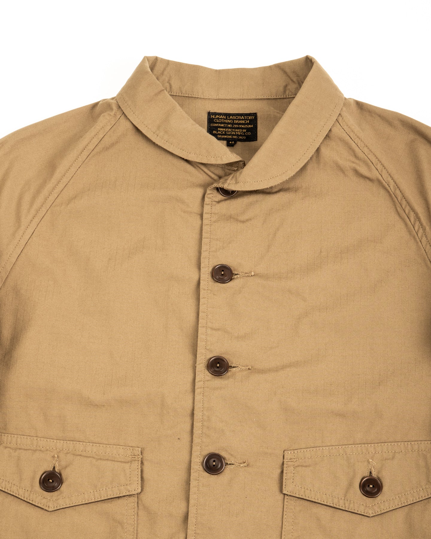 Black Sign Military Ripstop Civilian Cossack Jacket - Dust Beige - Standard & Strange