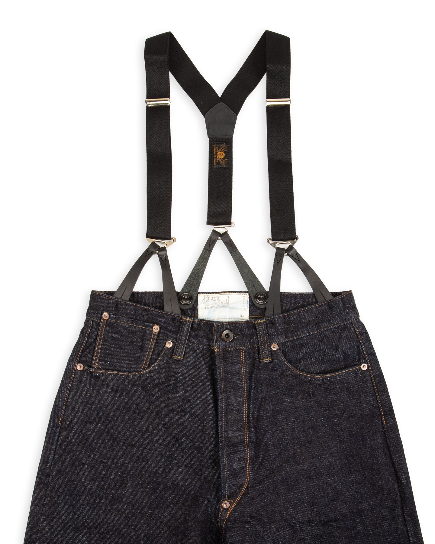 Black Sign Military Suspender - Surprise Black - Standard & Strange