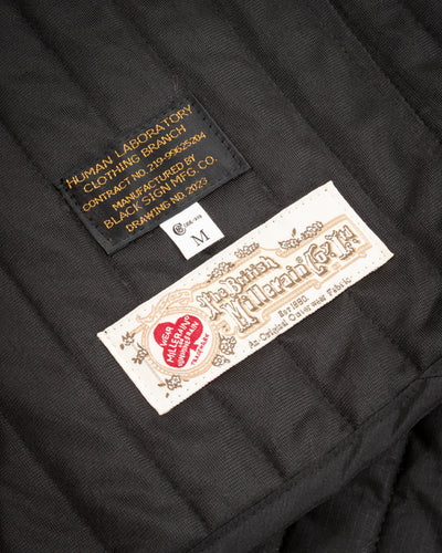 Black Sign Oiled Quilting Liner Jacket - Oiled Black - Standard & Strange