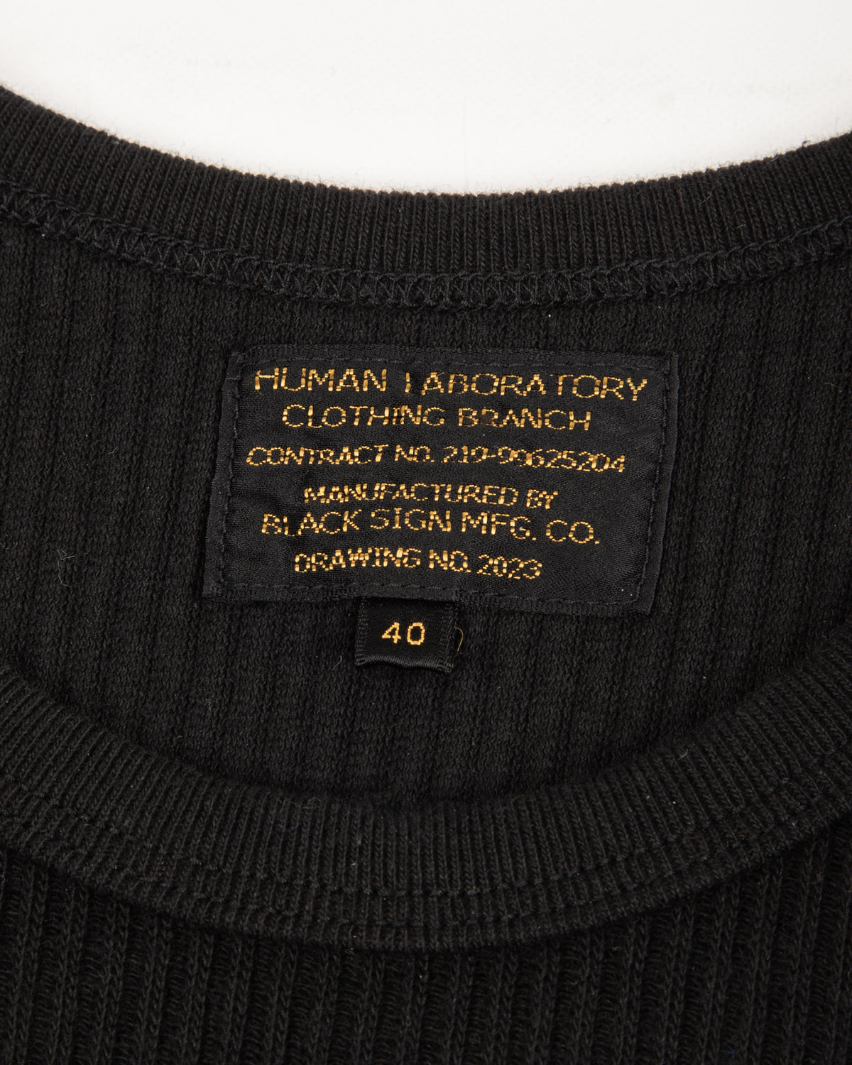 Black Sign Railroad Knit No Sleeve Amish Underwear - Midnight Black - Standard & Strange