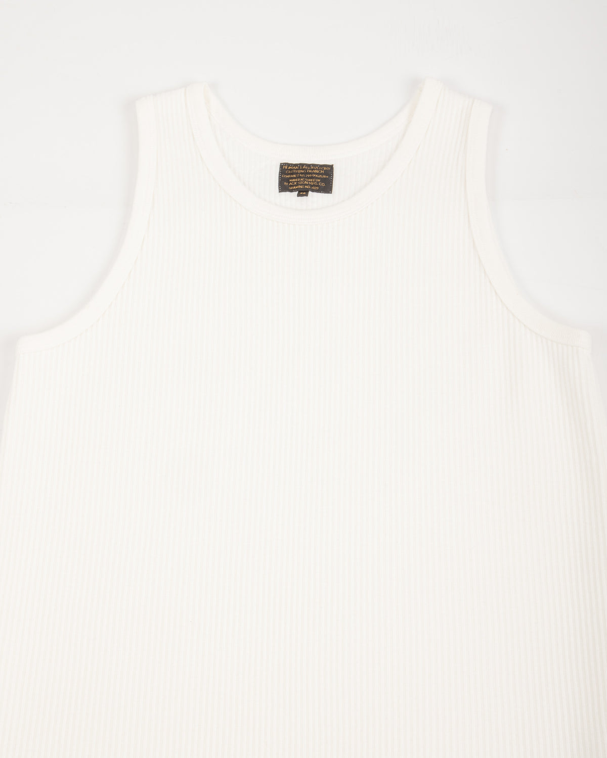 Black Sign Railroad Knit No Sleeve Amish Underwear - Salt White - Standard & Strange
