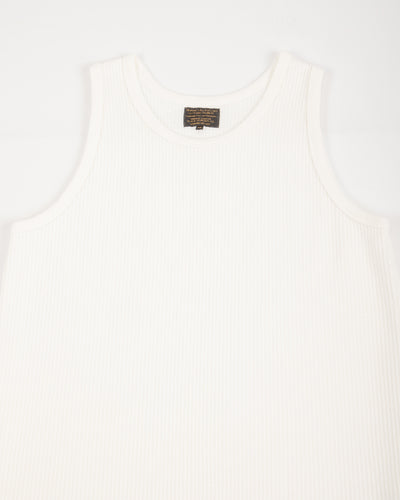 Black Sign Railroad Knit No Sleeve Amish Underwear - Salt White - Standard & Strange