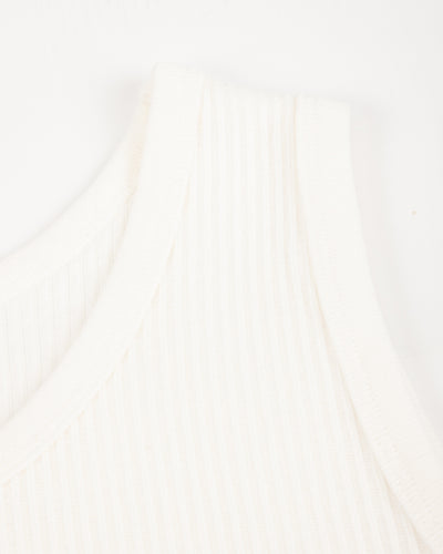 Black Sign Railroad Knit No Sleeve Amish Underwear - Salt White - Standard & Strange