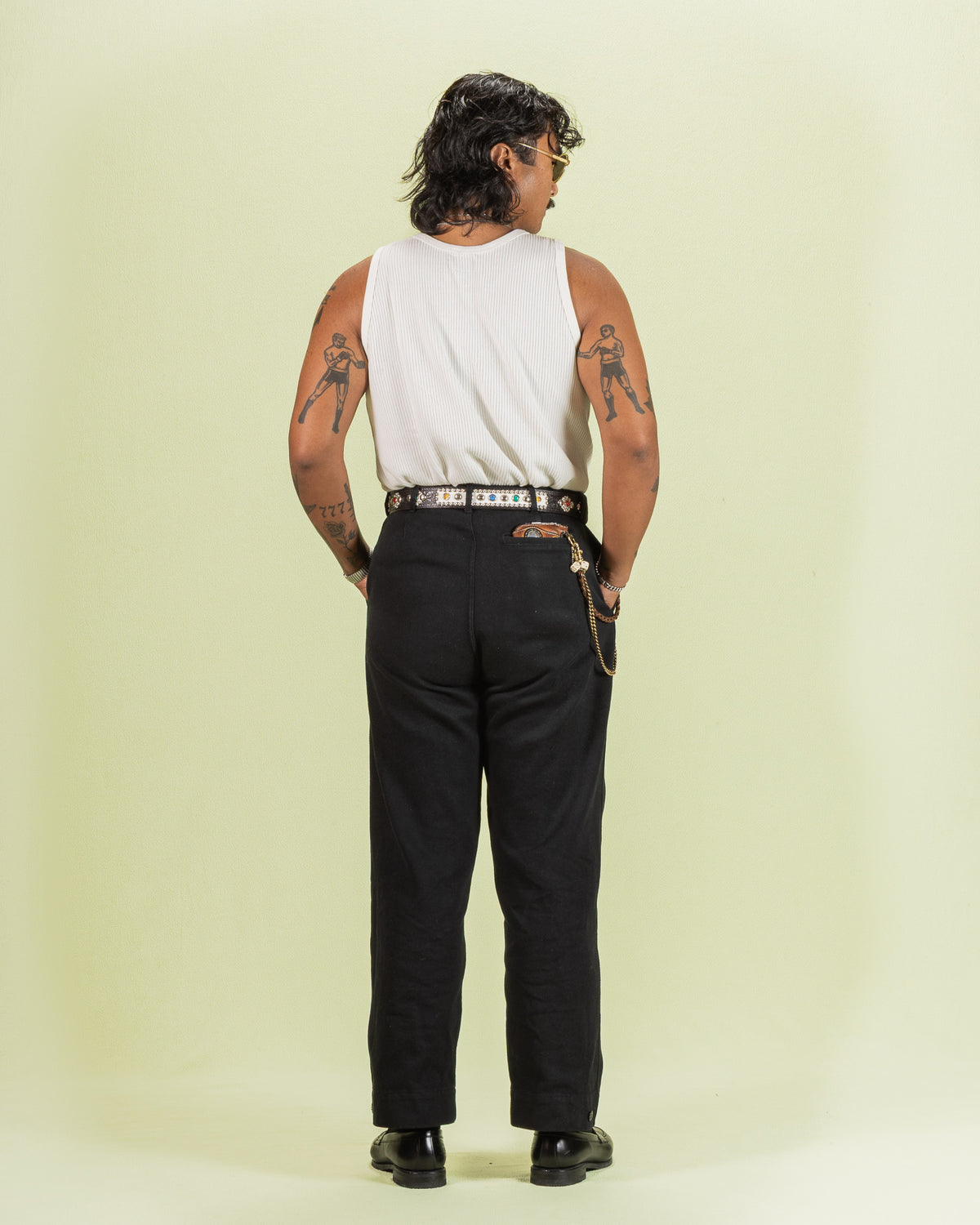 Black Sign Railroad Knit No Sleeve Amish Underwear - Salt White - Standard & Strange
