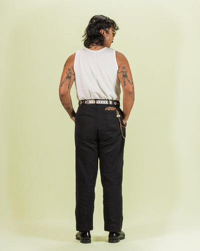 Black Sign Railroad Knit No Sleeve Amish Underwear - Salt White - Standard & Strange