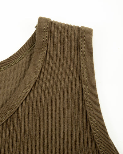 Black Sign Railroad Knit No Sleeve Amish Underwear - Soldier Green - Standard & Strange