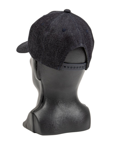 Black Sign Standard & Strange Trucker Cap - Indigo Denim x White - Standard & Strange