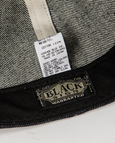 Black Sign Standard & Strange Trucker Cap - Indigo Denim x White - Standard & Strange