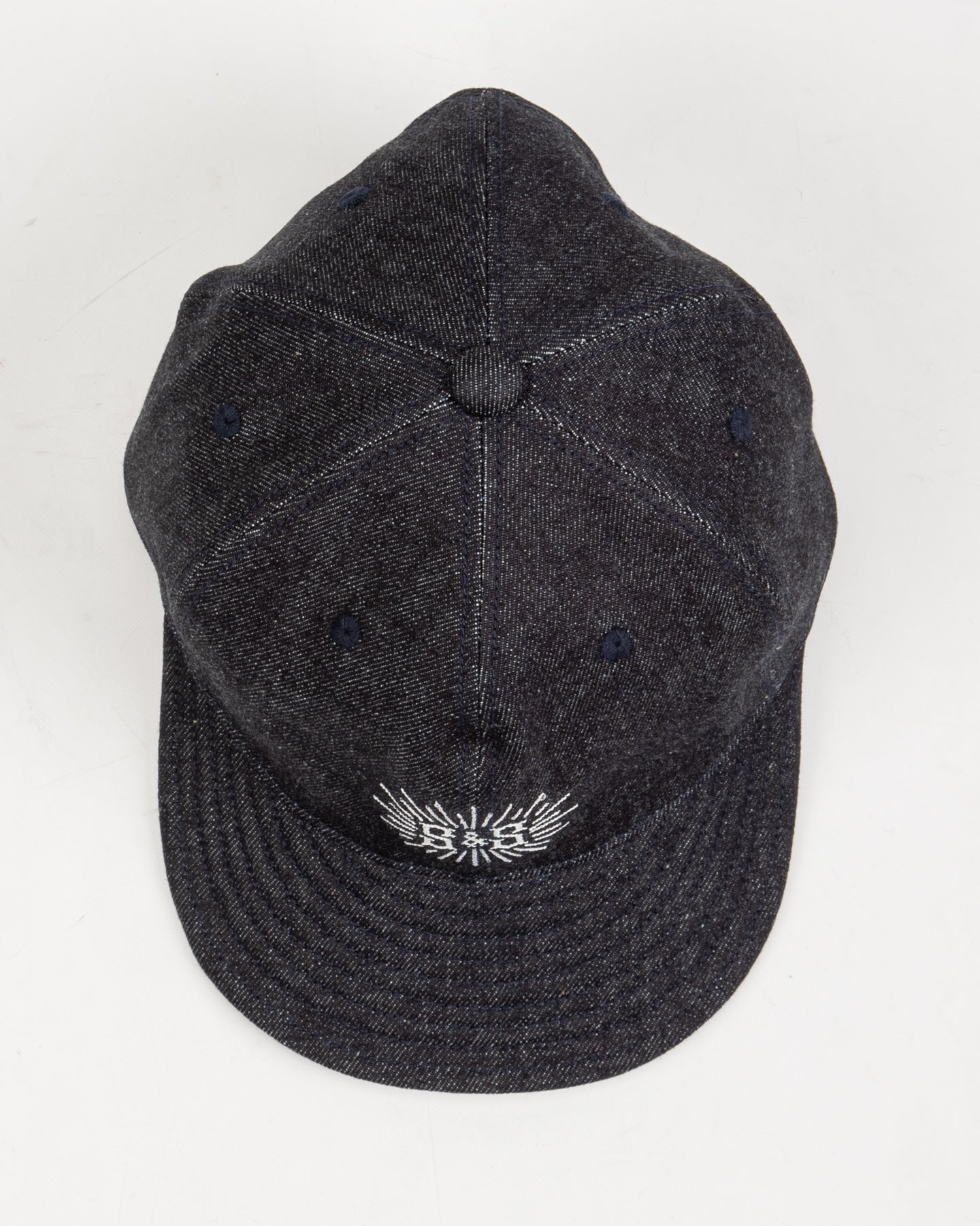 Black Sign Standard & Strange Trucker Cap - Indigo Denim x White - Standard & Strange
