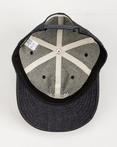Black Sign Standard & Strange Trucker Cap - Indigo Denim x White - Standard & Strange