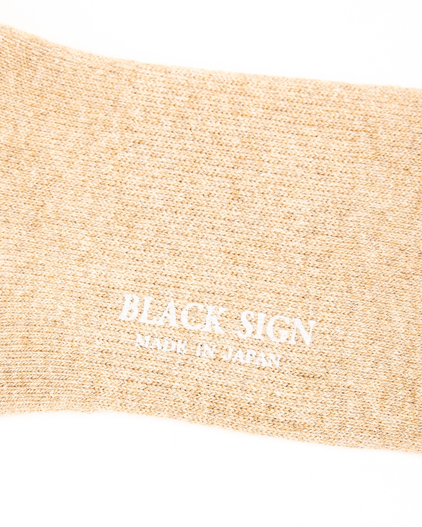 Black Sign Wide Border BS Fit Boot Socks - Midnight Black x Mud Beige - Standard & Strange