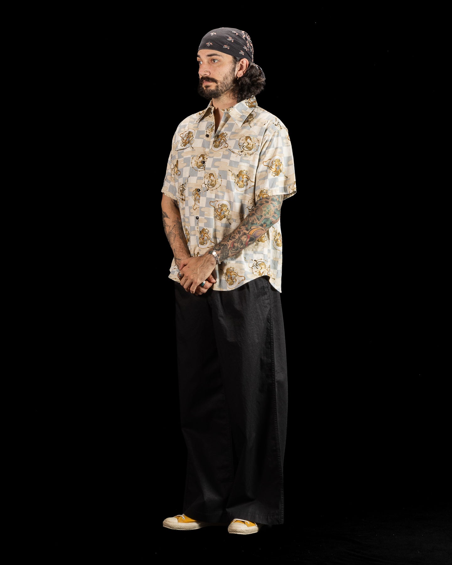 Black Sign "Wind God Thunder God" Geronimo Shirt - Salt White - Standard & Strange