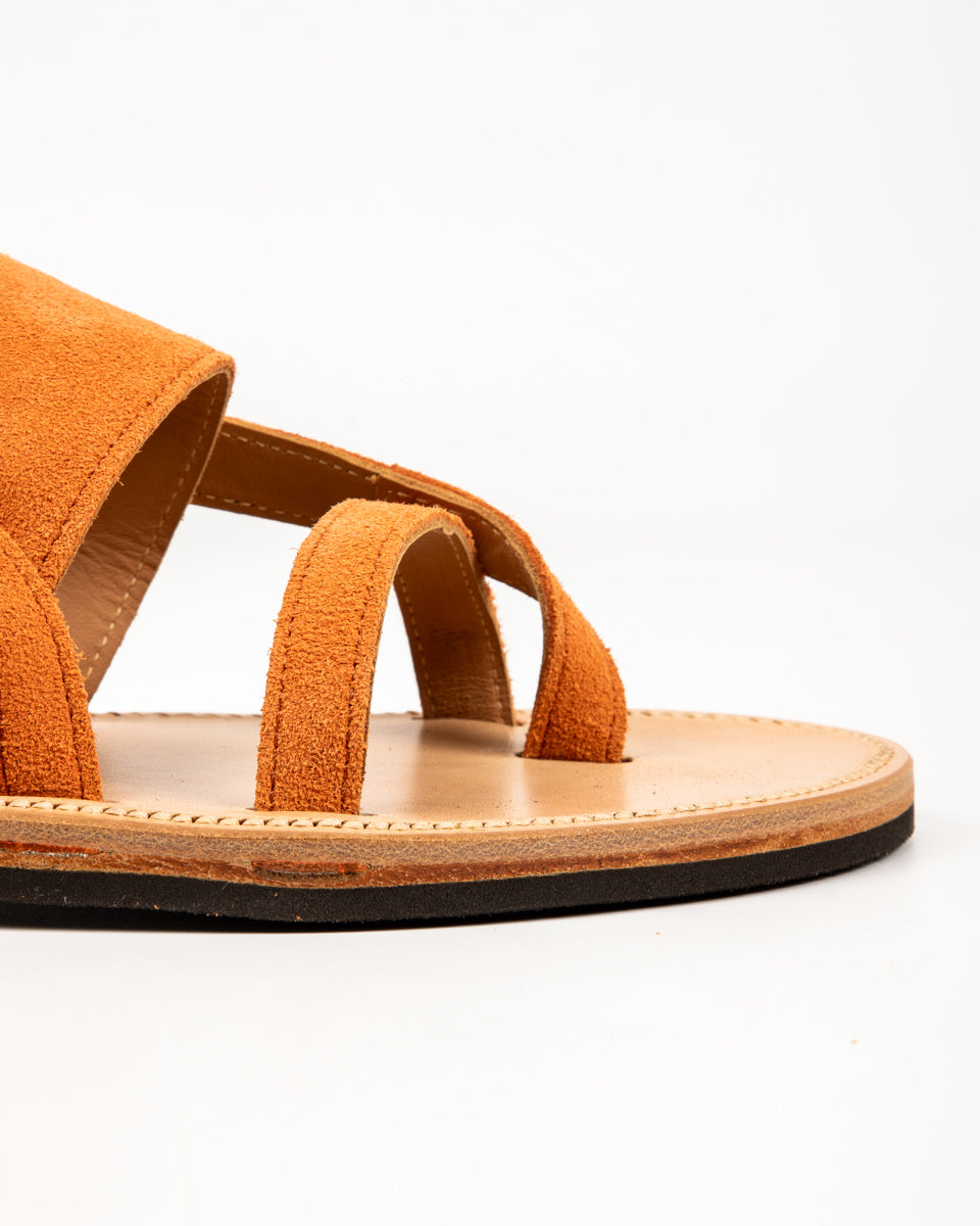 Bruschetta Shoes Malheur Sandal - Orange Suede - Standard & Strange