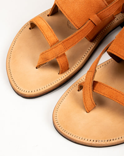 Bruschetta Shoes Malheur Sandal - Orange Suede - Standard & Strange