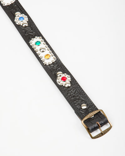 Codina Leather California Poppy Garrison Belt - No.308 Black/White - Standard & Strange