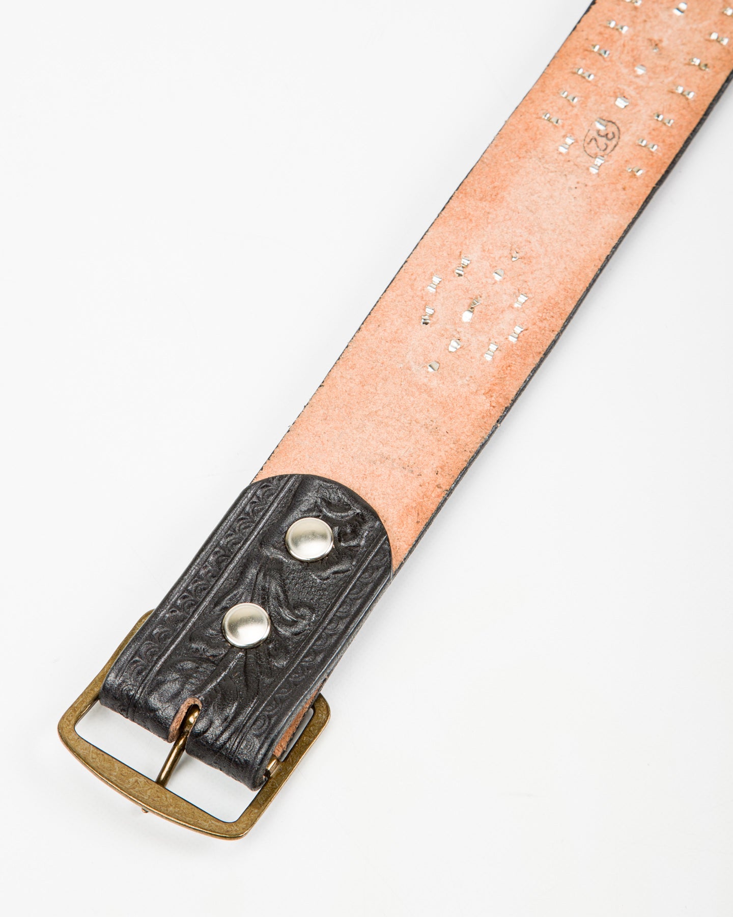 Codina Leather California Poppy Garrison Belt - No.308 Black/White - Standard & Strange