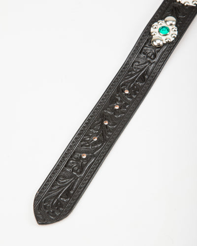 Codina Leather California Poppy Garrison Belt - No.308 Black/White - Standard & Strange
