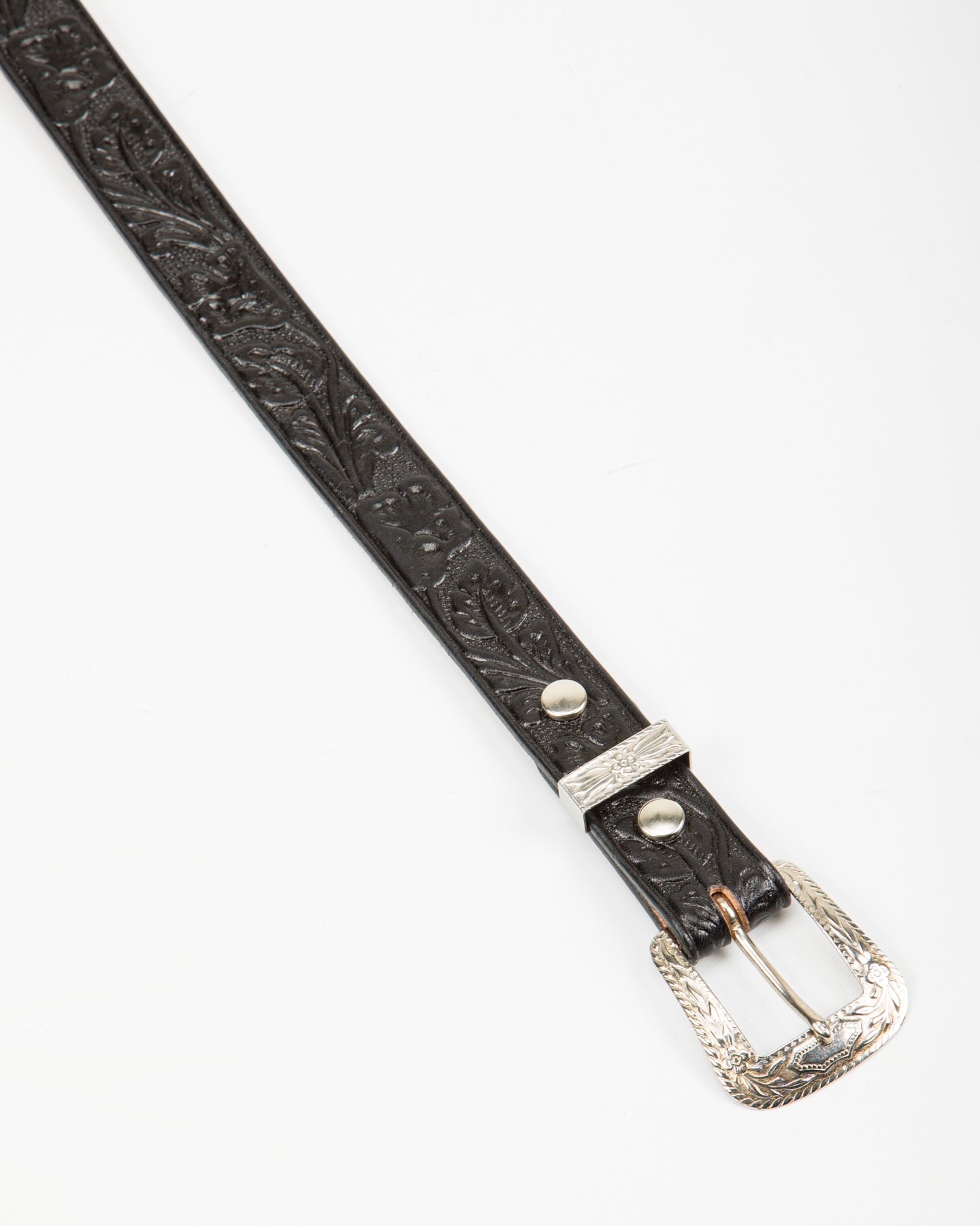 Codina Leather California Poppy Three Piece Belt - Black - Standard & Strange
