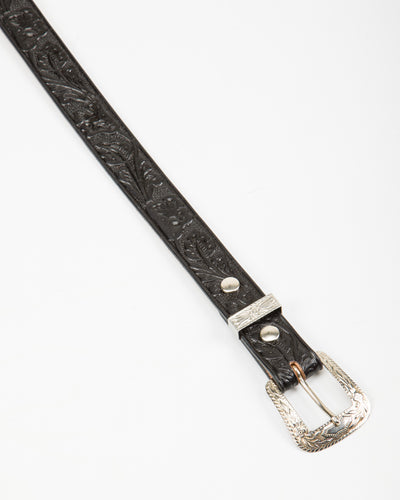 Codina Leather California Poppy Three Piece Belt - Black - Standard & Strange