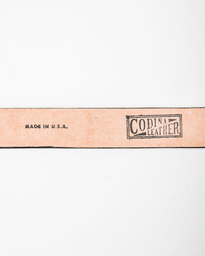 Codina Leather California Poppy Three Piece Belt - Black - Standard & Strange