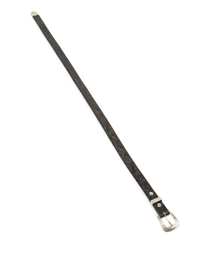 Codina Leather California Poppy Three Piece Belt - Black - Standard & Strange