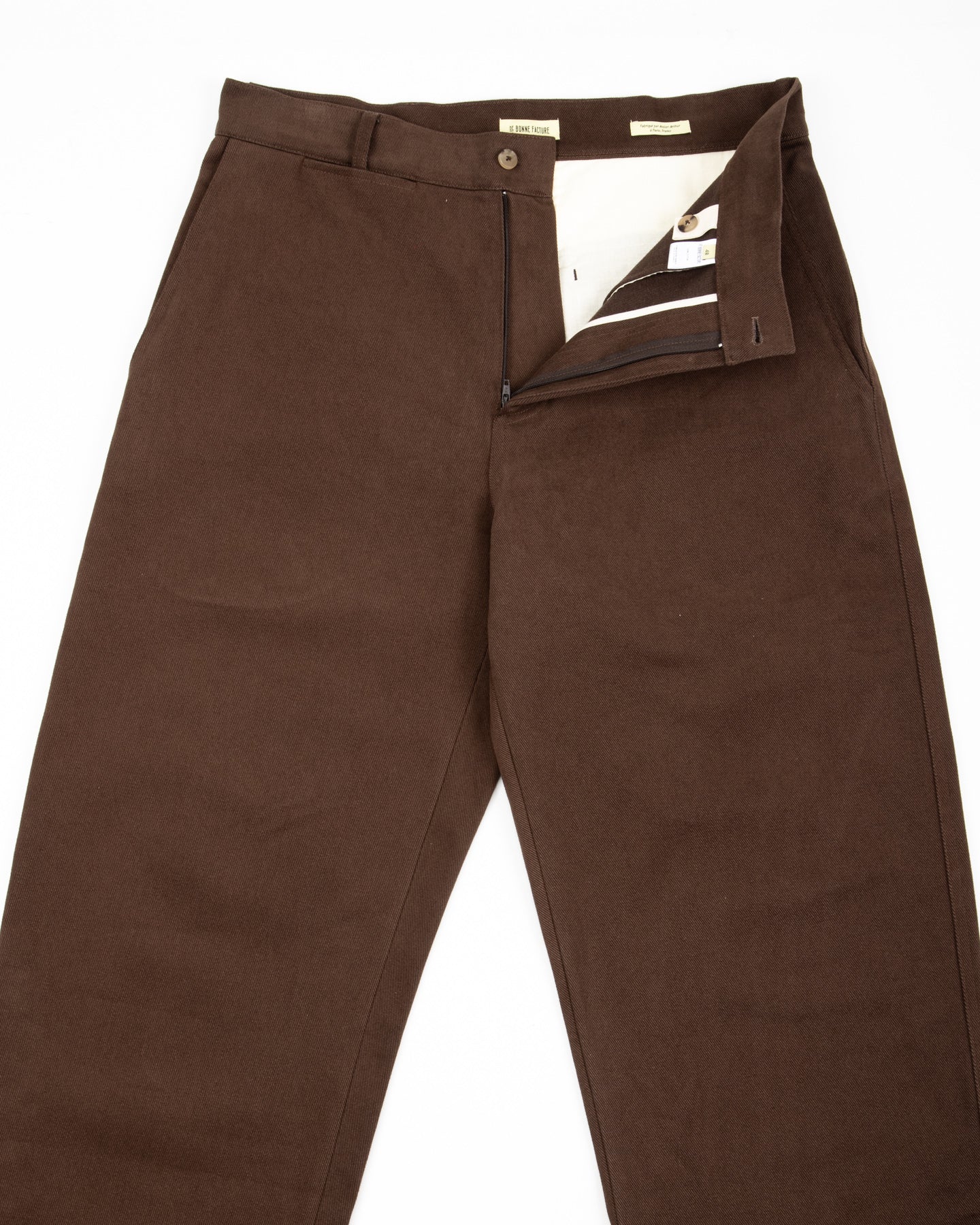 De Bonne Facture Balloon Trousers - Bark Brown Heavy Cotton Drill - Standard & Strange