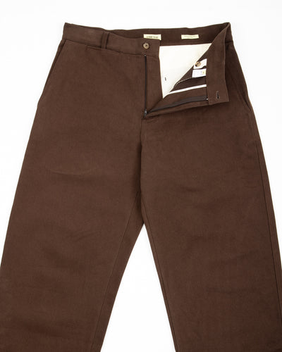 De Bonne Facture Balloon Trousers - Bark Brown Heavy Cotton Drill - Standard & Strange
