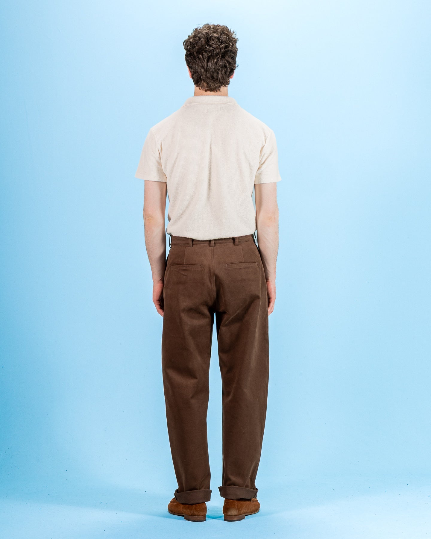 De Bonne Facture Balloon Trousers - Bark Brown Heavy Cotton Drill - Standard & Strange
