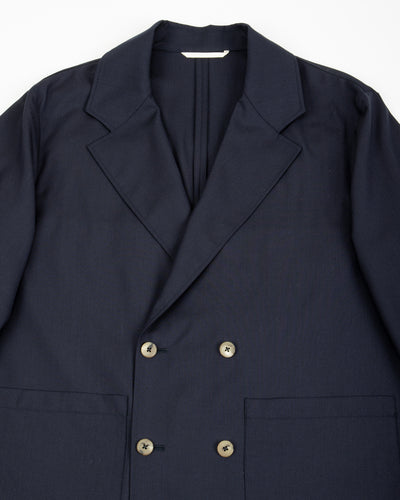 De Bonne Facture Double Breasted Jacket - Navy Wool - Standard & Strange
