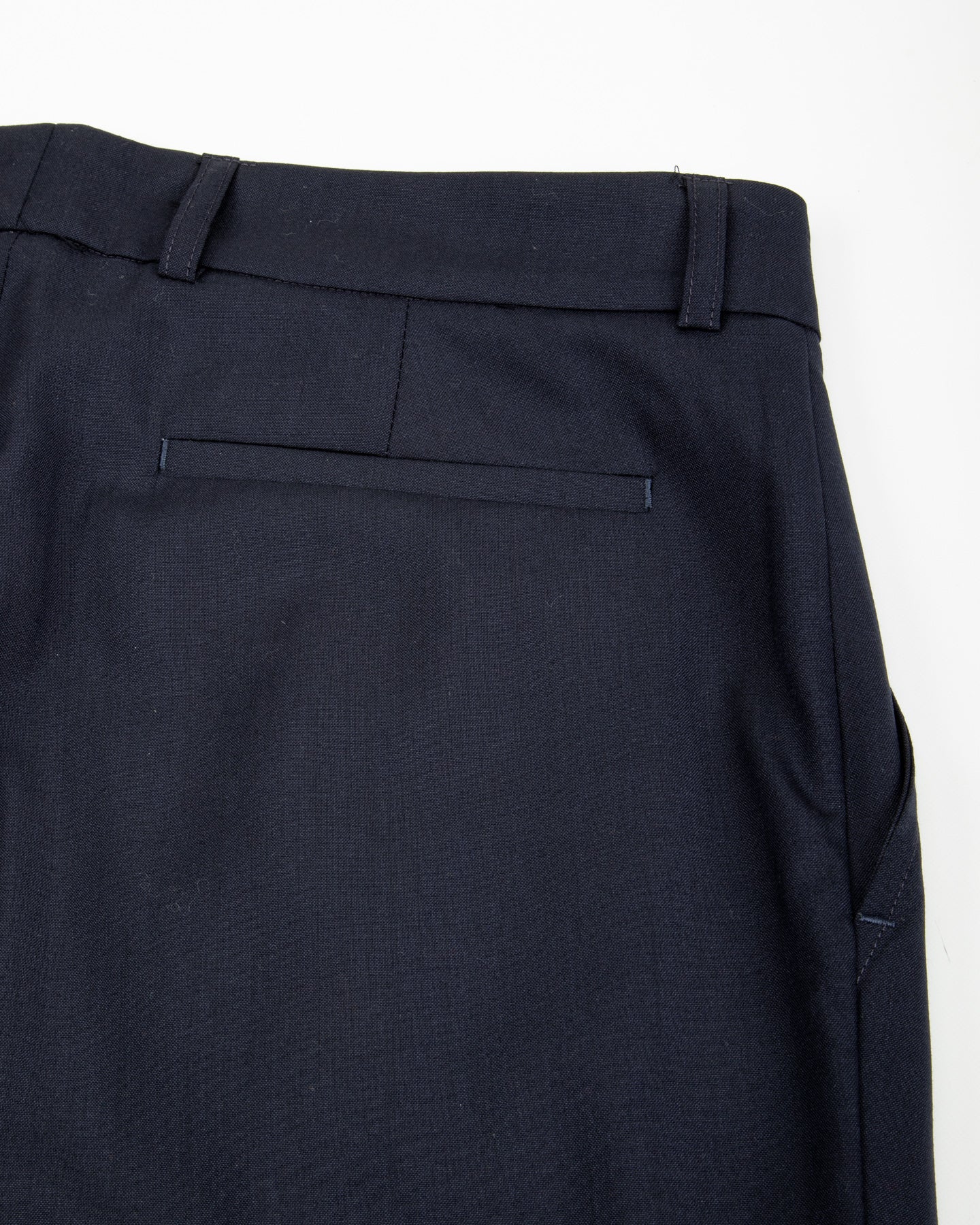 De Bonne Facture One Pleat Trousers - Navy Wool - Standard & Strange