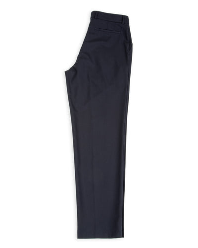 De Bonne Facture One Pleat Trousers - Navy Wool - Standard & Strange