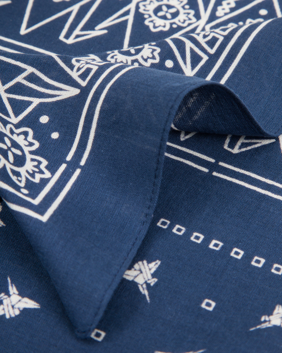 Kapital Fastcolor Selvedge Bandanna (ORIGAMI) - Navy - Standard & Strange