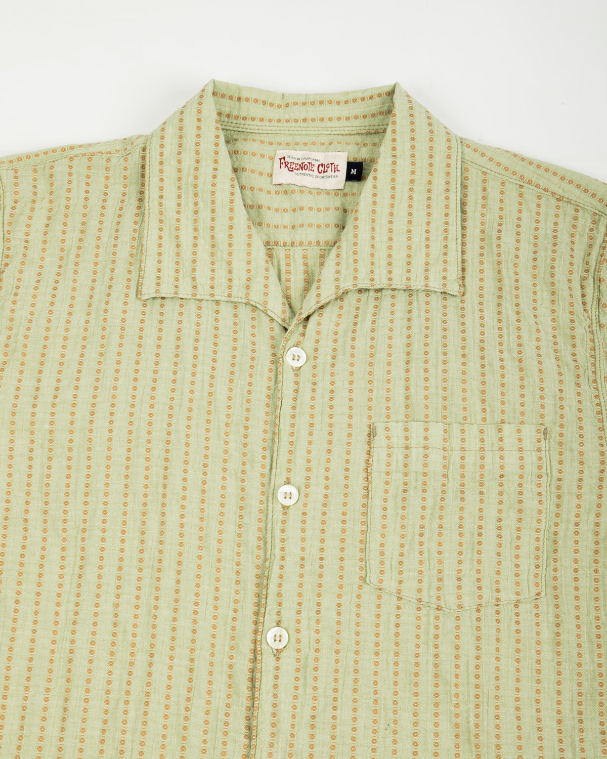 Freenote Cayucos S/S Shirt - Jacquard Sage - Standard & Strange