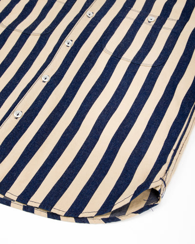 Freenote Dayton Shirt - Indigo Wide Stripe - Standard & Strange