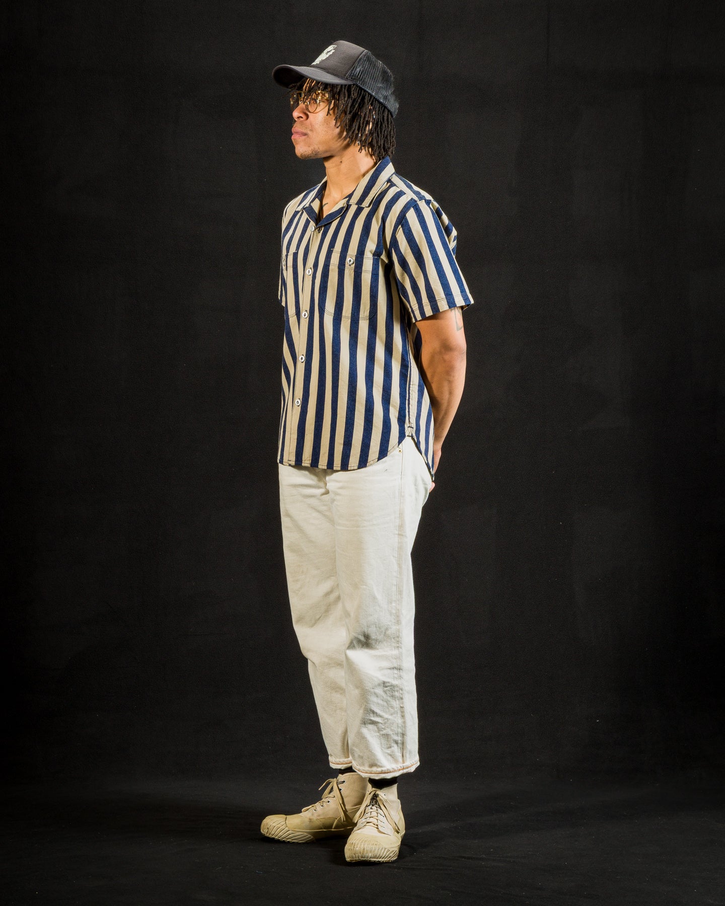 Freenote Dayton Shirt - Indigo Wide Stripe - Standard & Strange