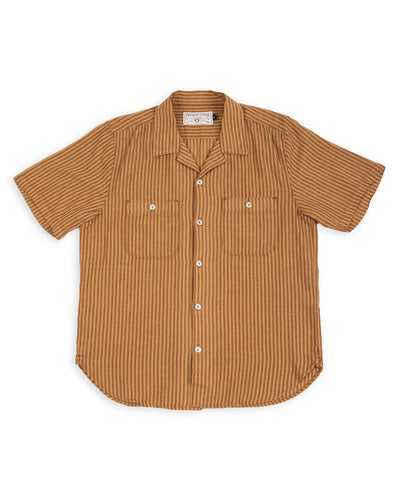 Freenote Dayton Shirt - Terracotta Stripe - Standard & Strange