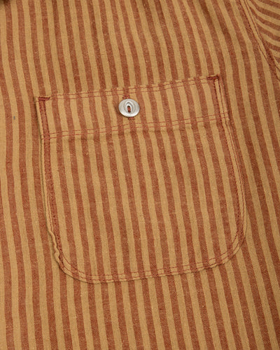 Freenote Dayton Shirt - Terracotta Stripe - Standard & Strange