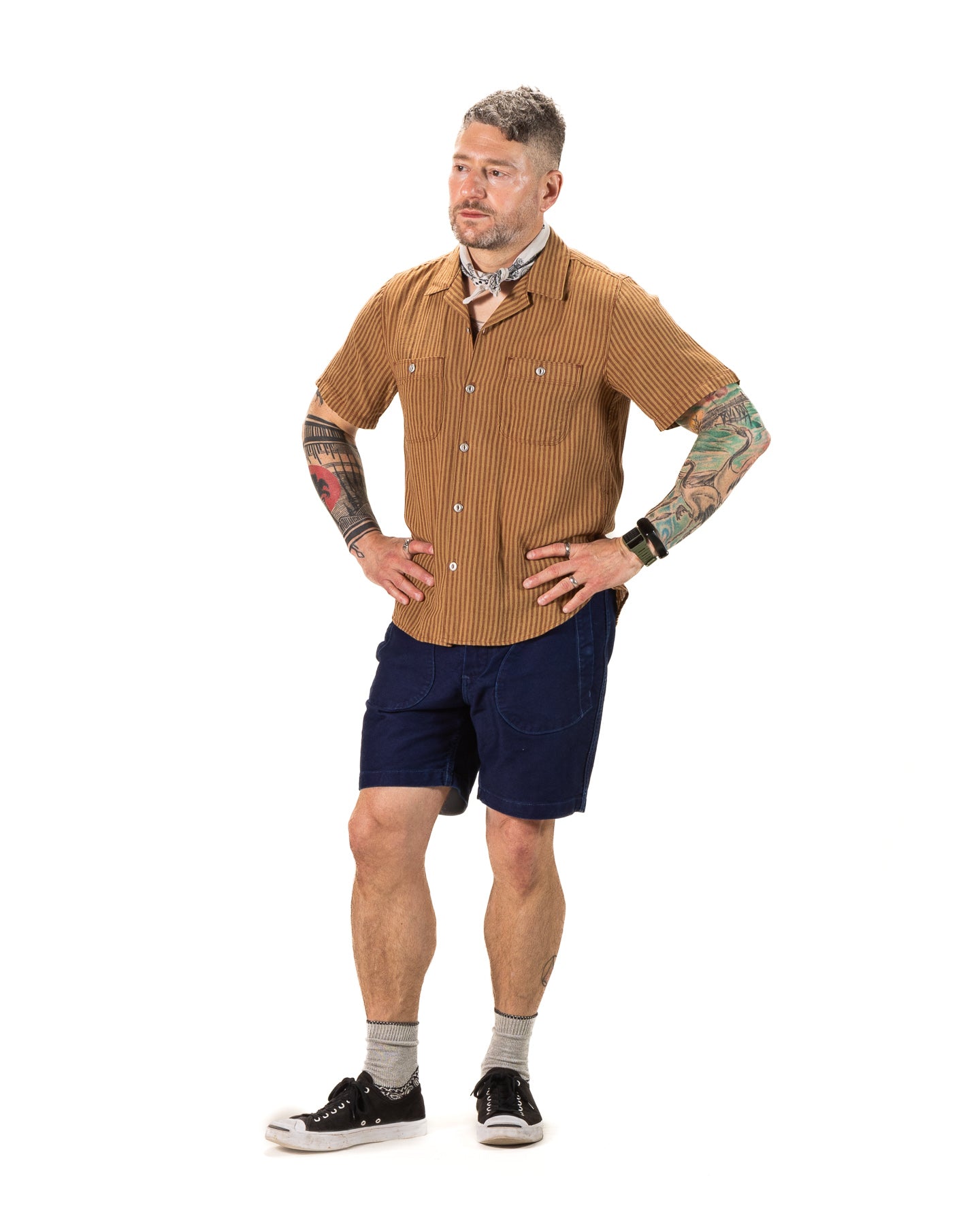 Freenote Dayton Shirt - Terracotta Stripe - Standard & Strange