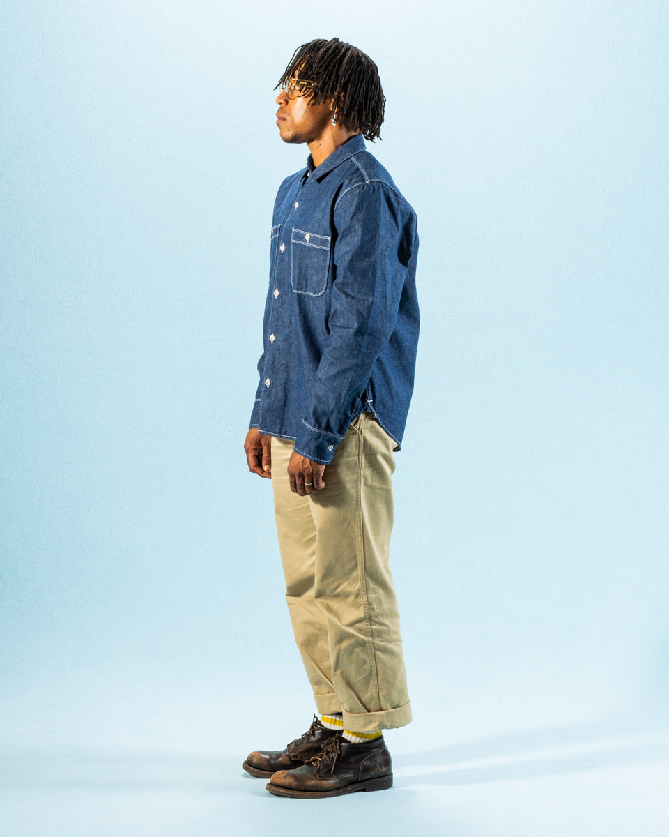 Freenote Dayton Shirt L/S - 9oz Denim - Standard & Strange