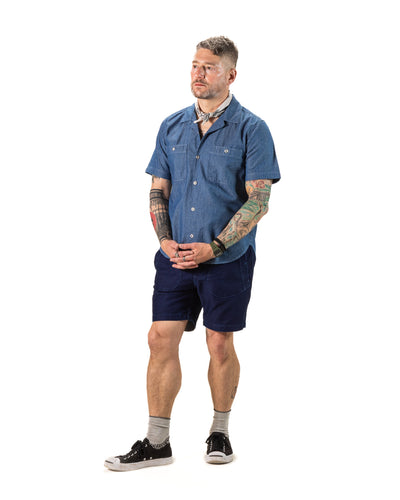 Freenote Dayton Shirt S/S - Blue Herringbone - Standard & Strange