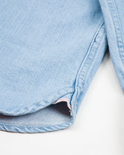 Freenote Modern Western Shirt - 11oz Bleached Denim / Turquoise - Standard & Strange