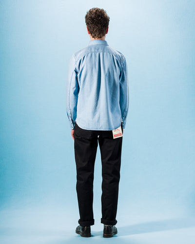 Freenote Modern Western Shirt - 11oz Bleached Denim / Turquoise - Standard & Strange
