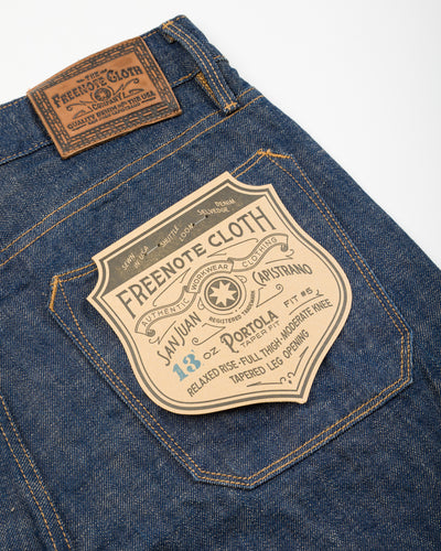 Freenote Portola Classic Taper - 13oz Natural Rinsed Denim - Standard & Strange