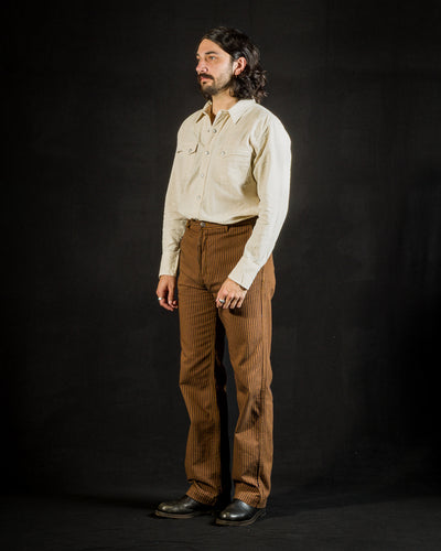 Freenote Western Pant - Brown Herringbone Dobby - Standard & Strange
