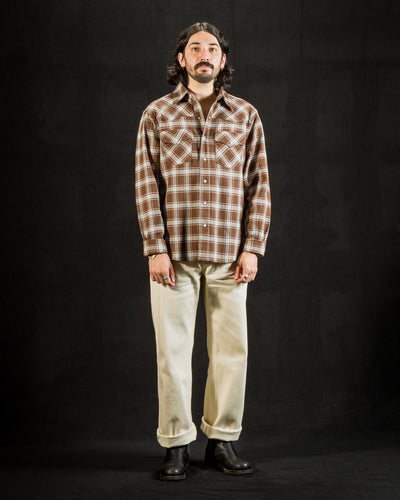 Freenote Western Scout Shirt - Brown Plaid - Standard & Strange