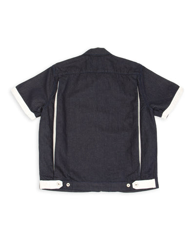 Freenote Yorba Zip S/S - Navy Herringbone - Standard & Strange