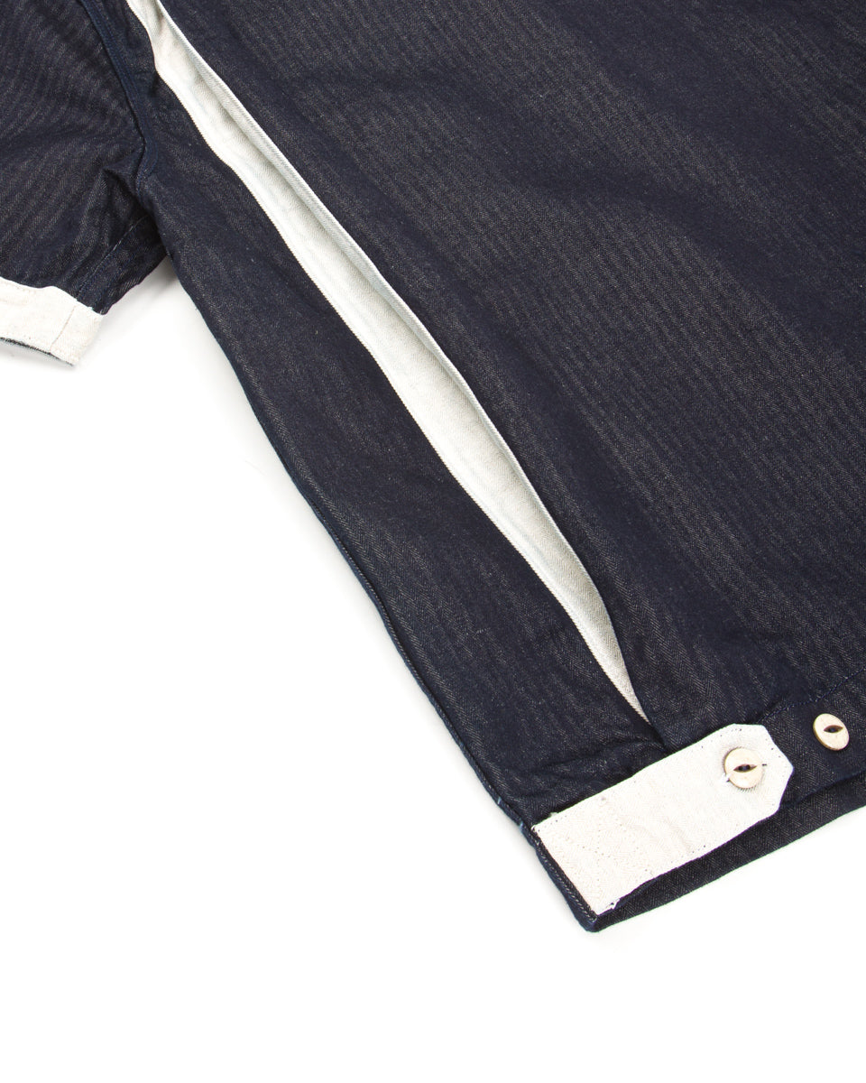 Freenote Yorba Zip S/S - Navy Herringbone - Standard & Strange