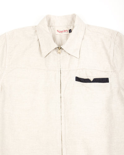 Freenote Yorba Zip S/S - White Herringbone - Standard & Strange