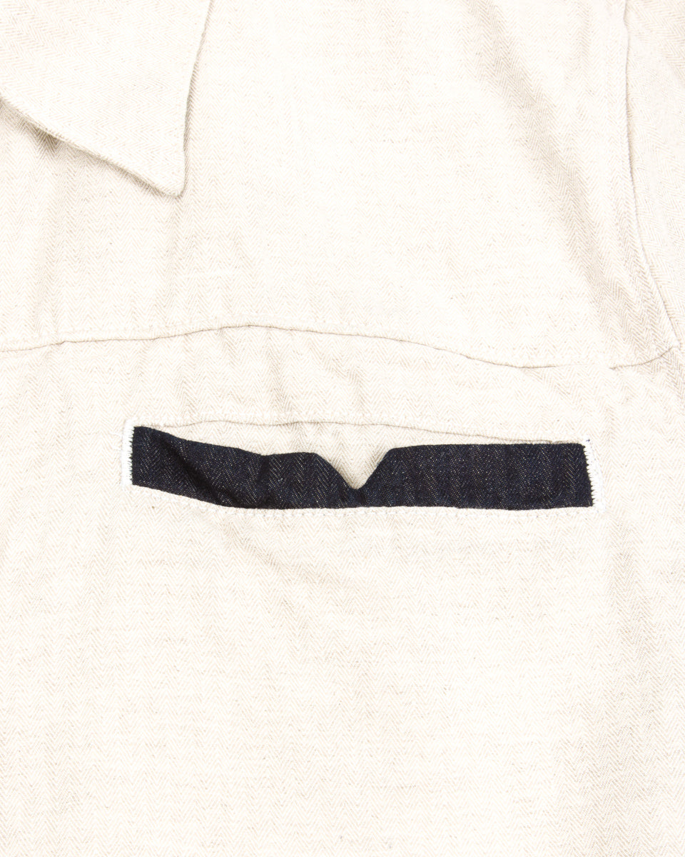 Freenote Yorba Zip S/S - White Herringbone - Standard & Strange
