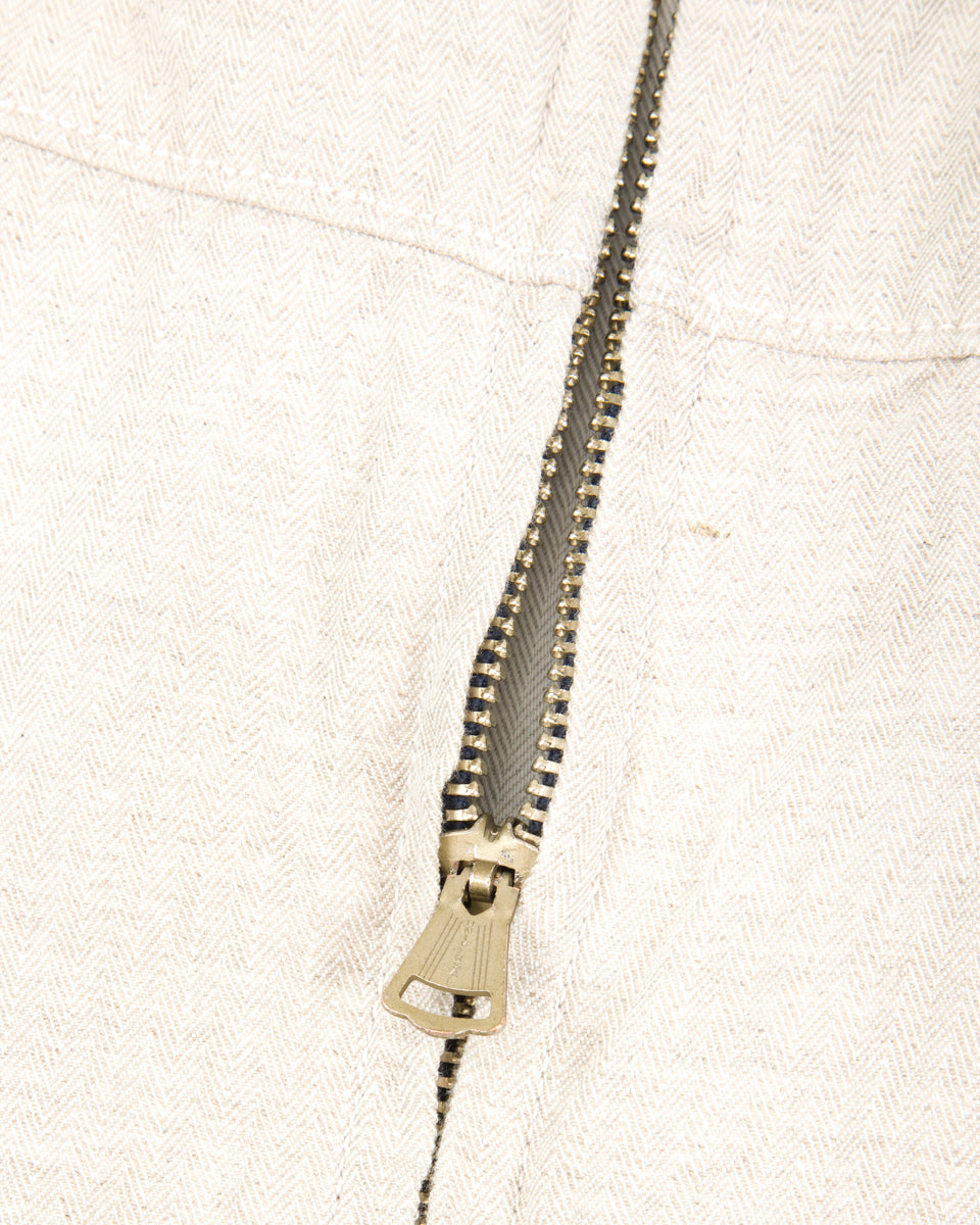Freenote Yorba Zip S/S - White Herringbone - Standard & Strange